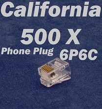 500 Pcs RJ12 Plug 6P6C Phone Modular Telephone Connector Adapter DSL Crimp RJ11