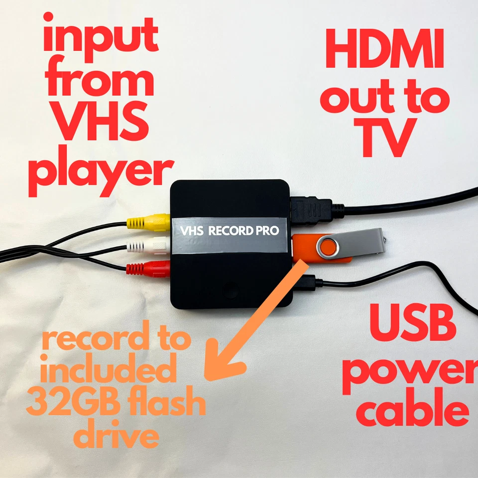 VHS Video Player Recorder Kit One Button Copy VHS to Digital MP4 FAST Quality - Image 3 of 4