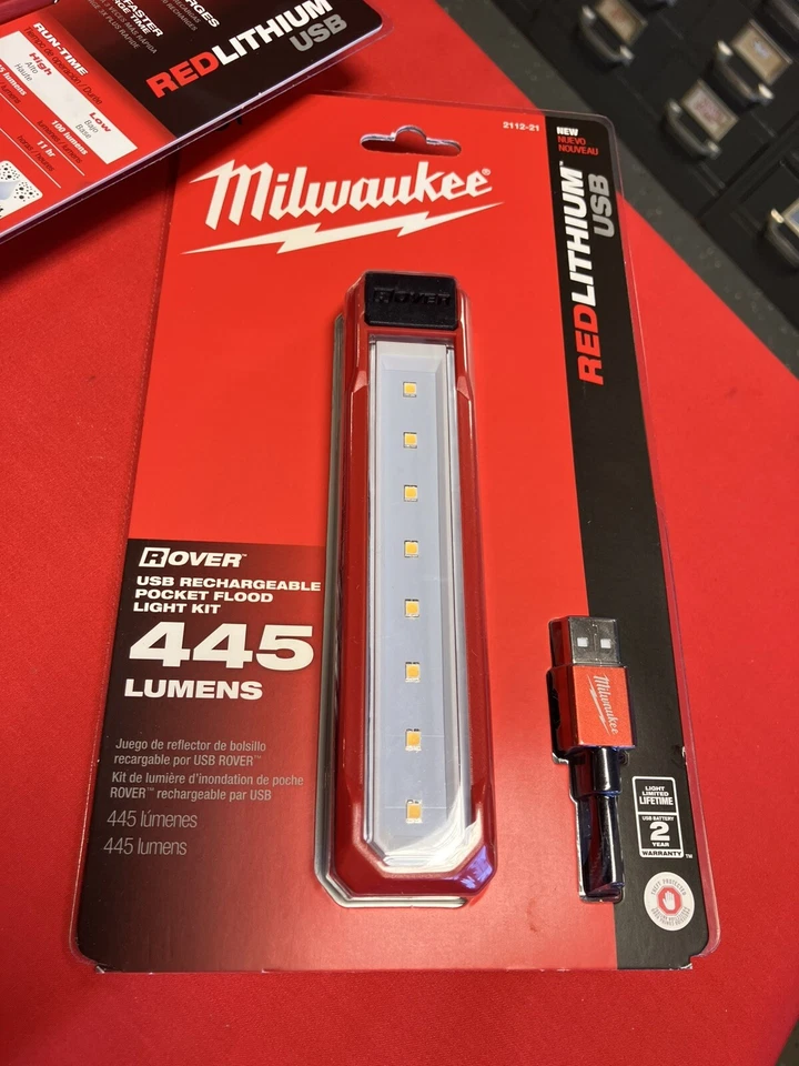 2112-21, Milwaukee Pocket Flood Flashlight Kit, LED, Light, Lithium, NEW - Image 4 of 4