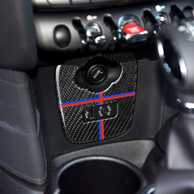 cigarette lighter mini cooper Carbon Fiber Interior Cigarette Lighter Cover Trim For Mini Cooper F55 F56  F60 1