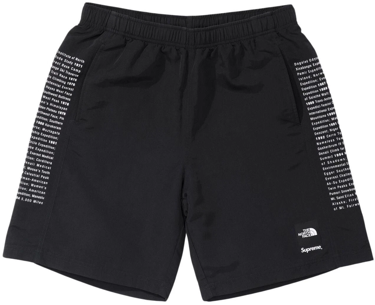 Short en nylon noir Supreme The North Face (taille petite, moyenne, grande, XL, 2XL)
