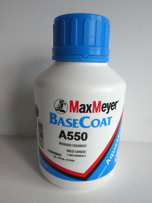 MAX MEYER AQUAMAX WASSERBASISLACK A550 ROT OXID TÖNER 0,5 LT