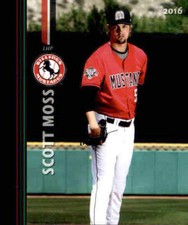 2016 Billings Mustangs Grandstand 22 Scott Moss Deltona Florida FL Baseball Card