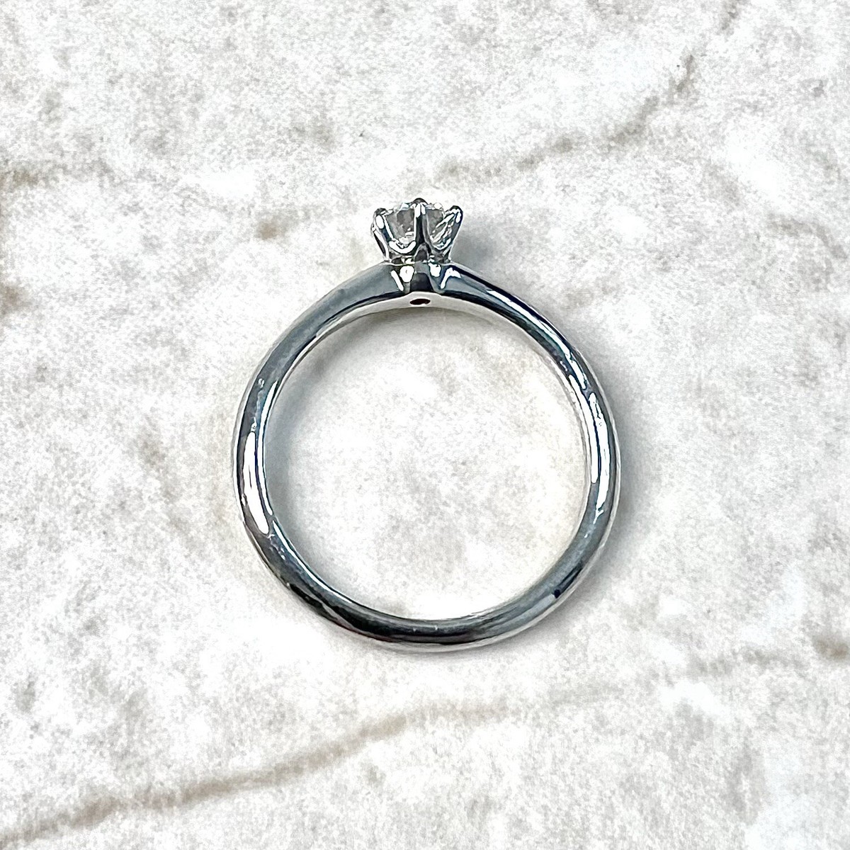 Tiffany & Co. Platinum Diamond Engagement Ring 0.32 CT H Tiffany & Co. Platinum Diamond Engagement Ring 0.32 CT H