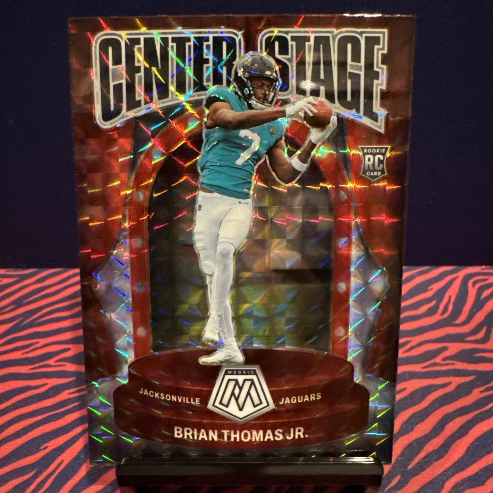 2024 Mosaic Brian Thomas Jr Insert RC Rookie Center Stage Silver Prizm No 4