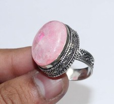 Rainbow Moonstone Oval Shape Gemstone Handamde Ring Jewelry Ring Size 7 inches