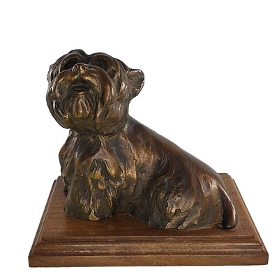 Sandy Scott Bronze Yorkshire Terrier Westie Dog Sculpture Signed Numbered 2/100