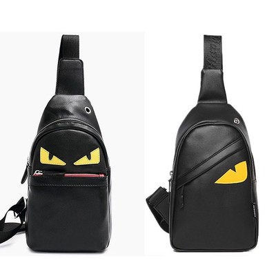 leather chest sling bag