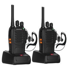 Handheld Walkie Talkie Black, Baofeng BF-88A Two-way Radios 2pcs/Pair 