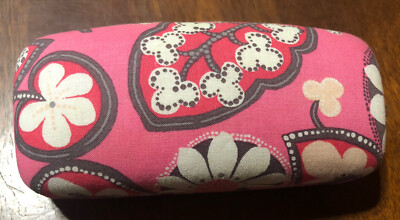 Vera Bradley Hard Eyeglass Clam Case Blush Pink Glasses Sunglasses RETIRED NICE