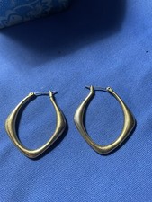 Elegant Large Oval Hoop Pierced Earrings Vintage Never Faded