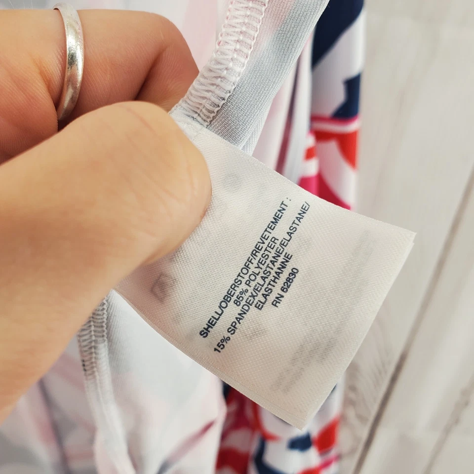 Land's End Natación Cubre Mujer XL Multicolor Estampado Paraguas Corbata Sin Mangas Foto 3 de 4