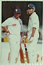 INDIA RARE PICTURE POSTCARD CRICKET BATSMAN SACHIN TENDULKAR , SAURAV GANGULY