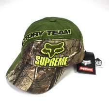 NWT Supreme Fox Racing Logo Embroidered 6 Panel Hat Realtree Camo FW25 AUTHENTIC