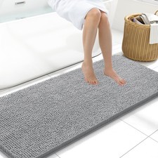 Arotive Bathroom Rugs 59x20, Extra Soft Absorbent 59" X 20", Light Grey
