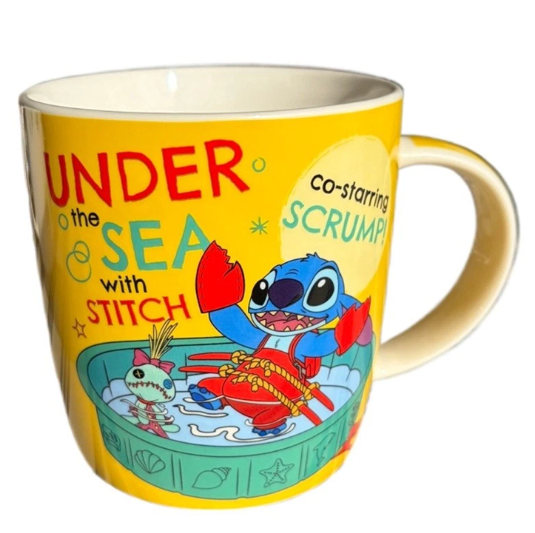 Tasse Céramique Lilo Et Stitch Sous La Mer En Jaune - Photo 1/1