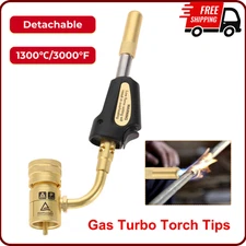 Propane MAPP Gas Turbo Torch Tips w/ Self Ignition Trigger Adjustable Regulator
