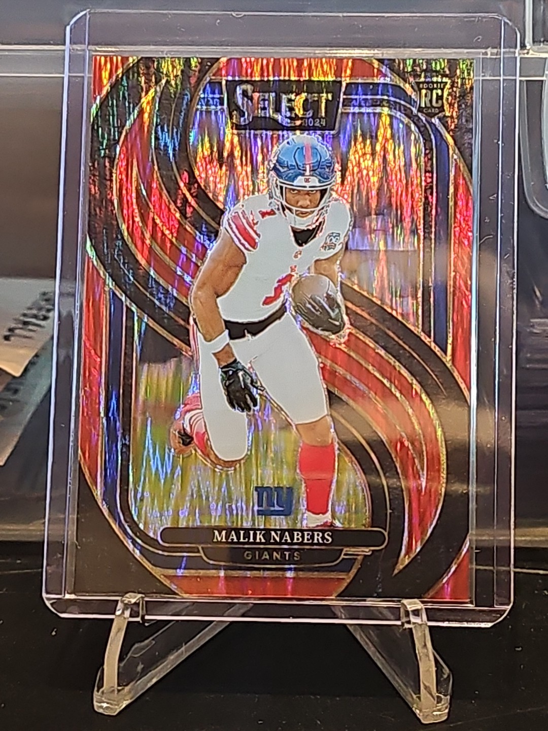 2024 Panini Select - Premier Level Malik Nabers #116 Red Shock Prizm /249 (RC)