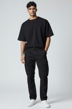 Mens Stretch Cargo Trousers Work Wear Utility Combat Cargo 7 Pocket Full Pants