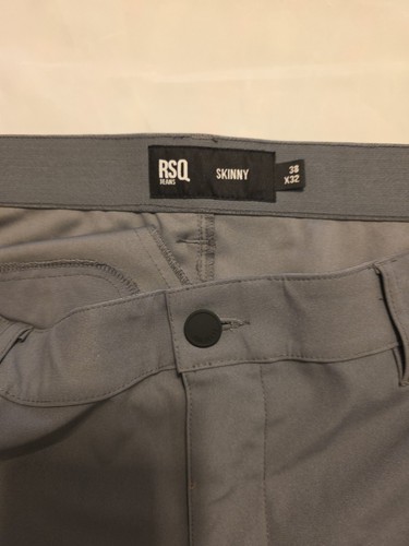 RSQ Jeans Mens Slim Khaki Pants Gray 38x32 Stretch Cotton Spandex Casual - Picture 5 of 8