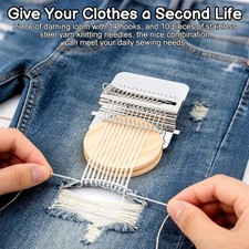 Patchmaker 2.0 Kit, Mini Portable Patch Darning Looms Kit, Patchwork Weaving Too
