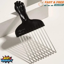 New Hair Pick Comb Metal Comb Detangle Wig Braid Hair Styling Comb for Men Women