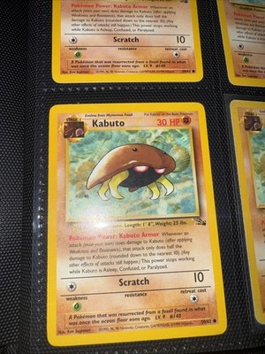 Pokmon TCG Kabuto Fossil 1st Edition Common Card 50/62 Regular | eBay