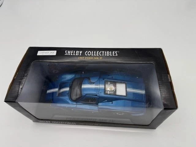 SHELBY COLLECTIBLES 1:18 福特 GT MKIV #4 1967 LE MANS 死亡蓝色 426 罕见 — 第 3/4 张图片