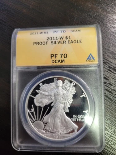 PR70 2011-W DCAM American Silver Eagle ANACS Silver Eagle