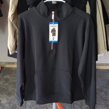 Skechers GO WALK Women's Black 1/4 Zip Mock Neck Top Long Sleeve L