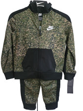 Boys Kids Youth Nike Set Long Sleeve Pullover Pant Set Size 4 Rough Green