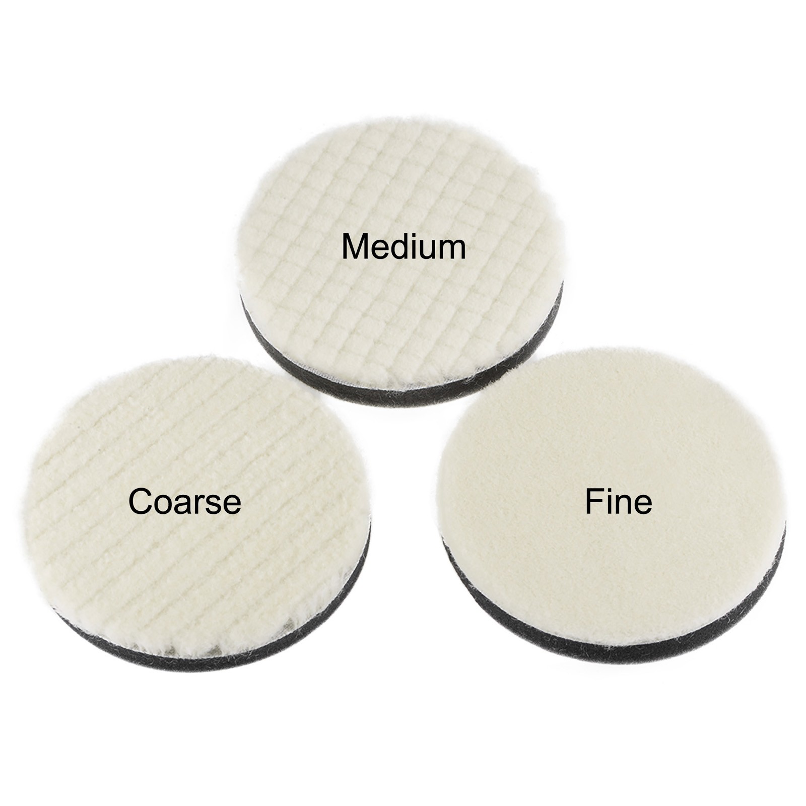 2" Wool Felt Sponge Polishing Pad Hook and Loop Fine Polishing 8pcs