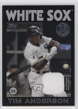 2021 Topps 1986 Baseball Relics Series 2 Black 36/199 Tim Anderson #86BR-TA sh7