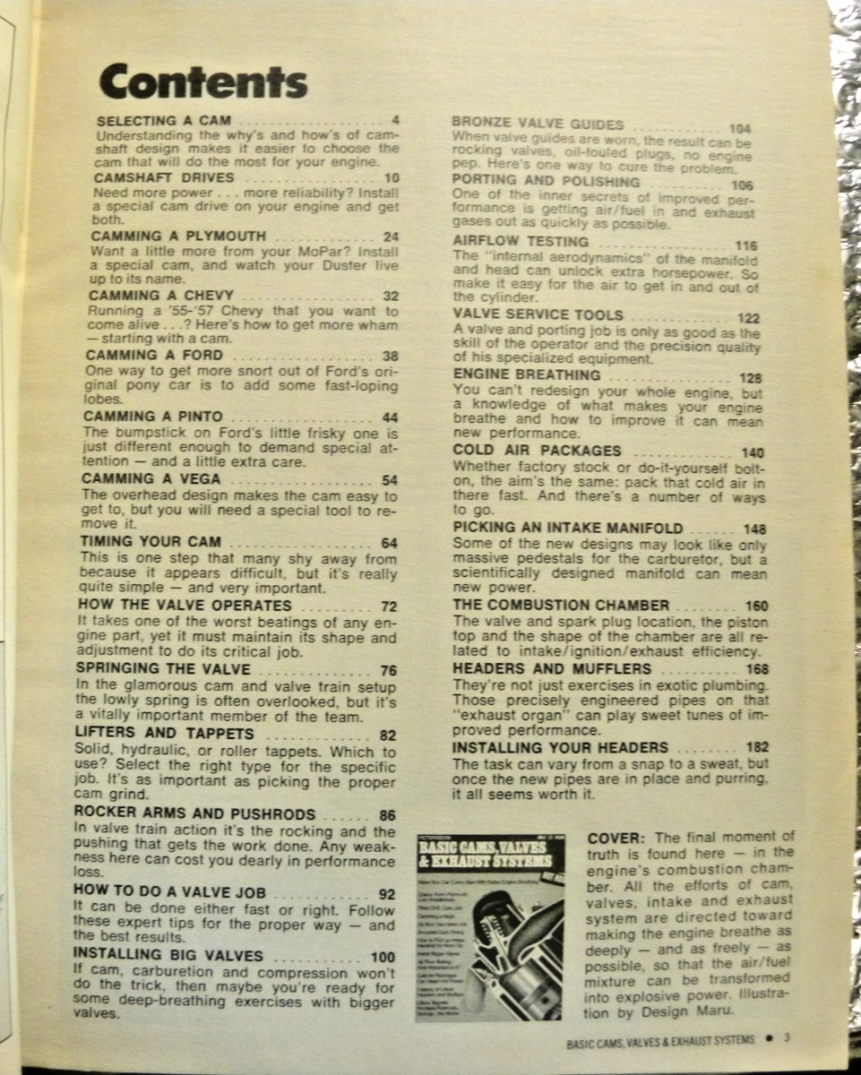 Petersen's Basic Cams Valves Exhaust Systems Hot Rod Vintage 1971 Car ...