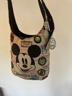 Original Disney Mickey Mouse Hamburg Umhängetasche, Komplett mit orig. Anhänger!
