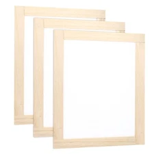 3pcs Silk Screen Printing Frame 9.8x7.5 Inch Wood with 160 White Mesh DIY