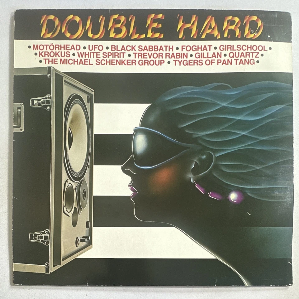 Double Hard ~ Heavy Rock / Metal Lp Vinyl Record Various Artists NM / VG+ - Image 2 of 4