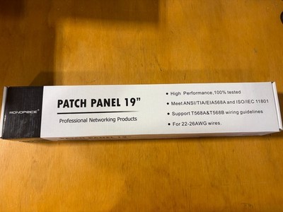 Monoprice	MP-C5U845BH12	Patch Panel 19'' 12-Port