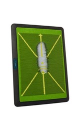 TeeTime Golf Practice Mat - Patent Pending - Dual-Tone Sequin Design - Ideal ...