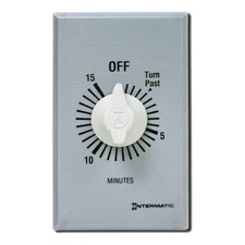 INTERMATIC FF415M Spring-Wound Timer, Silver, 277V AC 3FXA5