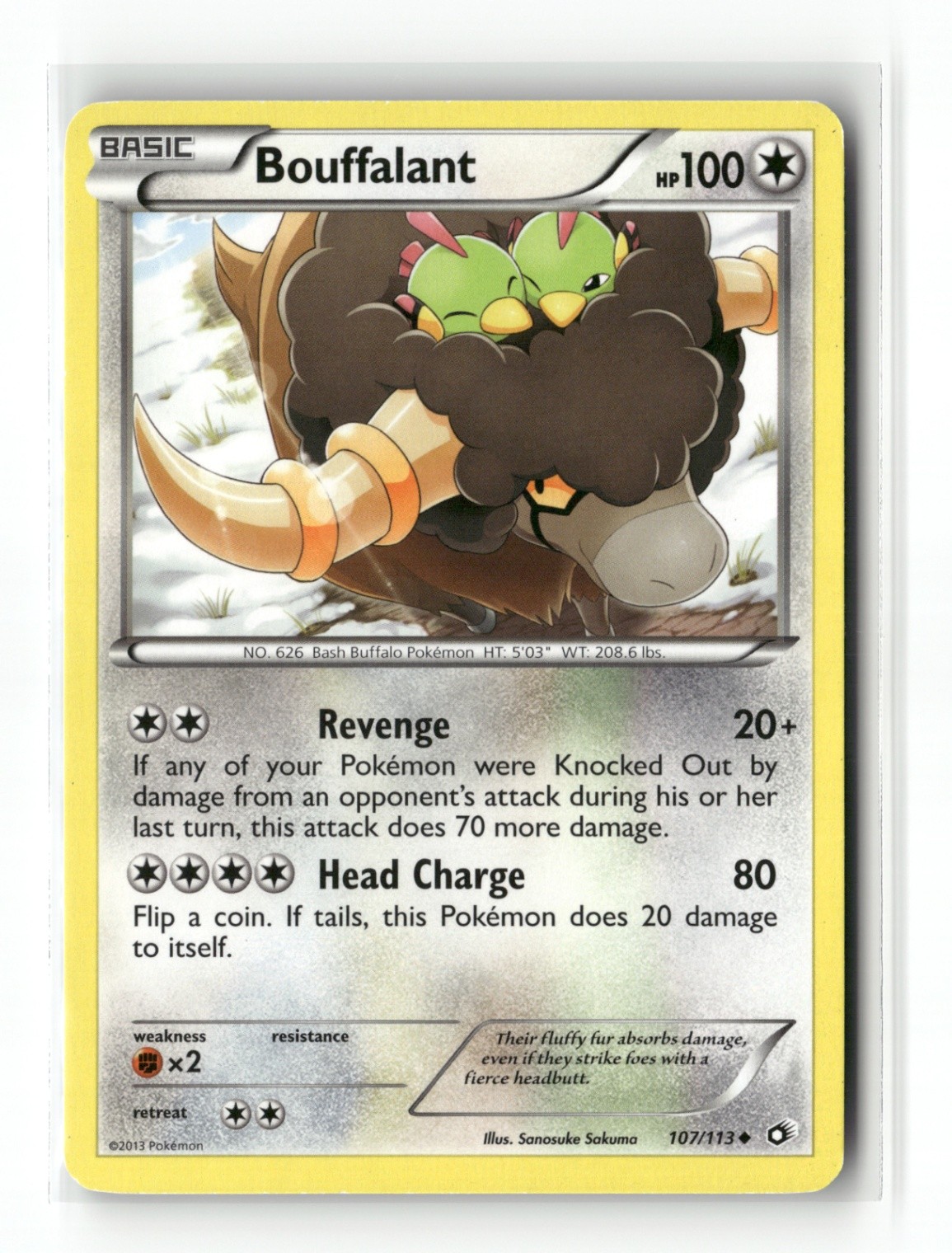 Bouffalant Uncommon Legendary Treasures 107/113 LP