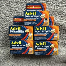 Advil Dual Action Acetaminophen Back Pain 18 Caplets Lot 6 Exp 11/27-02/28