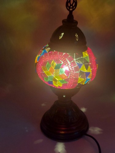 Handmade Stained Glass Moroccan /Turkish Mosaic Table Lamp Mosaic Lamp - Picture 4 of 9