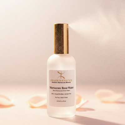 Pure Moroccan Rose Water 3.4 fl oz  Facial Toner & Skin Refreshing Mist