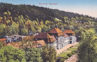 1930 AK Deutsches-Reich Bad- Elster Sachsen Albertbad Gebäude Franz Landgraf !!! - Bild 1 von 2