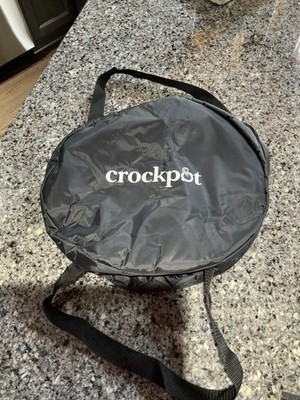 CrockPot Slow Cooker Insulated Travel Bag. Oval. Side Handles. Black. Brand New.