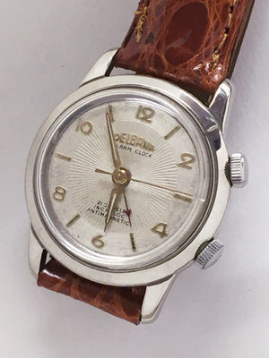 Delbana Alarm mens wristwatch Nickel plated AS 1475