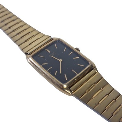 Seiko SGP Dress Watch Gold Plated 1980 Btg Quartz Rectangular
