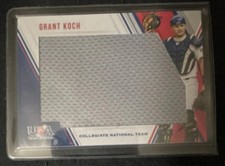 2018 Panini USA Baseball - Grant Koch #8 Jumbo GW Jersey Rookie Card /299. rookie card picture