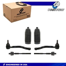 PartsW Nissan Altima 2007-2012 6Pc Front Inner Outer Tie Rod Rack Boots Kit